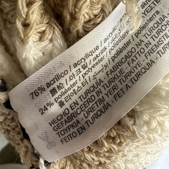 Zara Knit Fringed Striped Poncho New XS-S - Picture 6 of 6